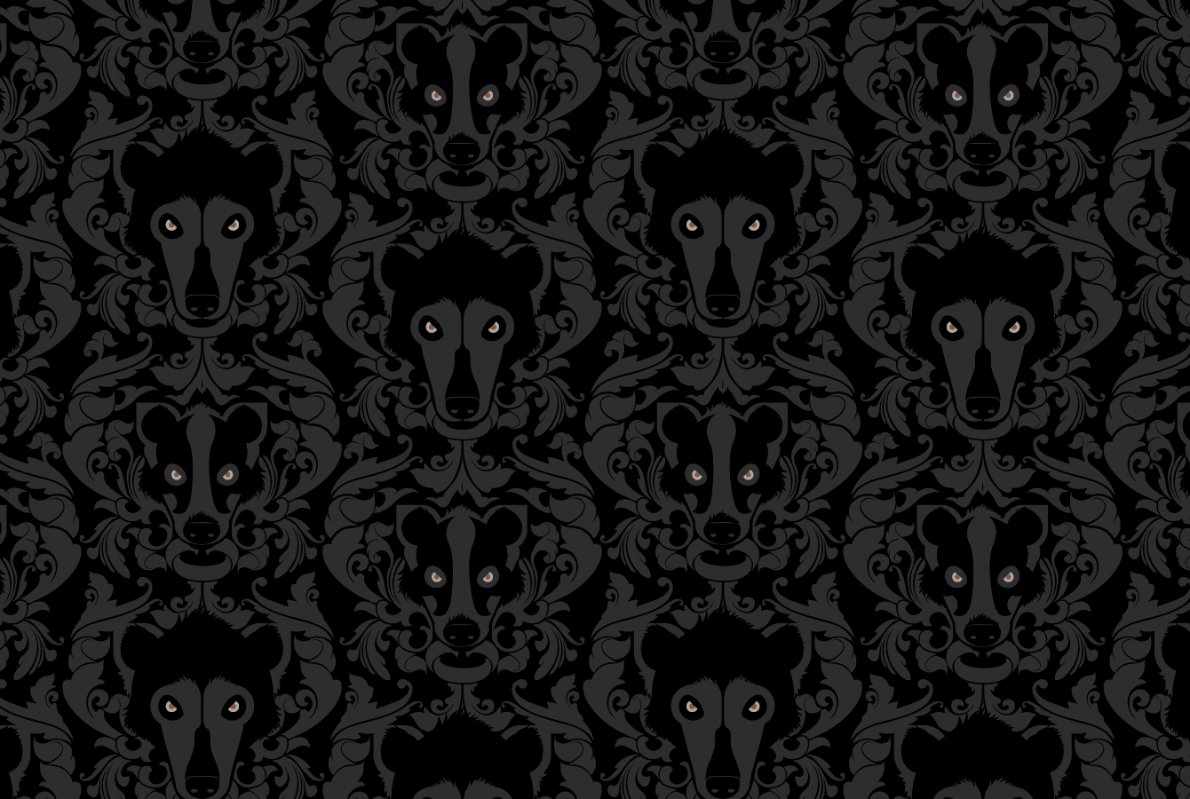 Wolf and Badger character pattern