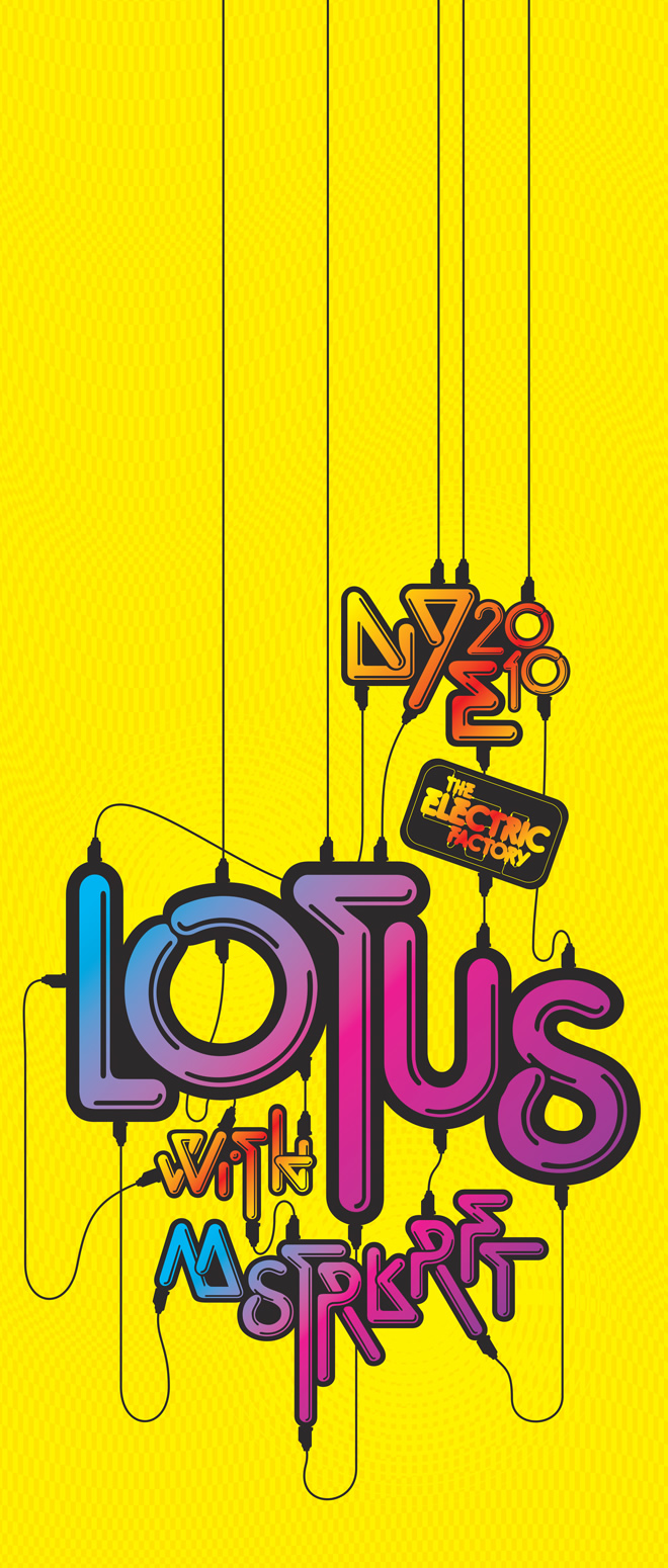 Lotus New Year's Eve Poster 2010 at The Electric Factory in Philadelphia designed by Carl Bender