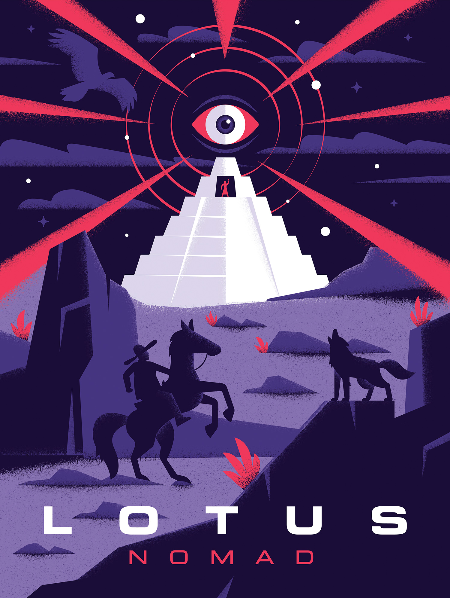 Lotus band Nomad poster design by Carl Bender