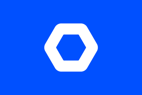Esquire's logo white on blue