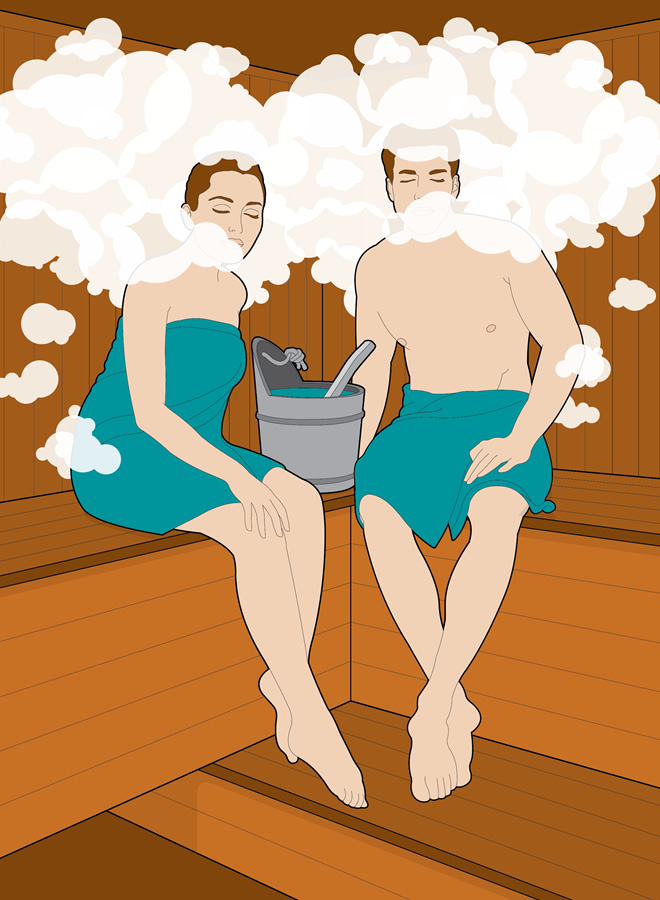 Dwell Magazine bath and spa illustration